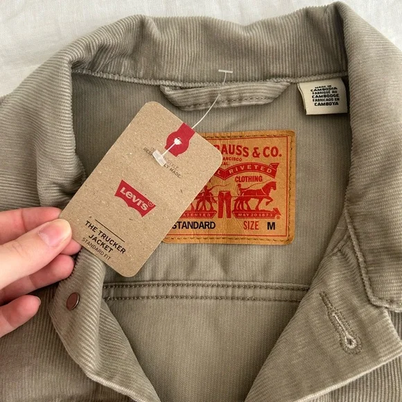Levi's Khaki Trucker Jacket - Picture 4 of 5
